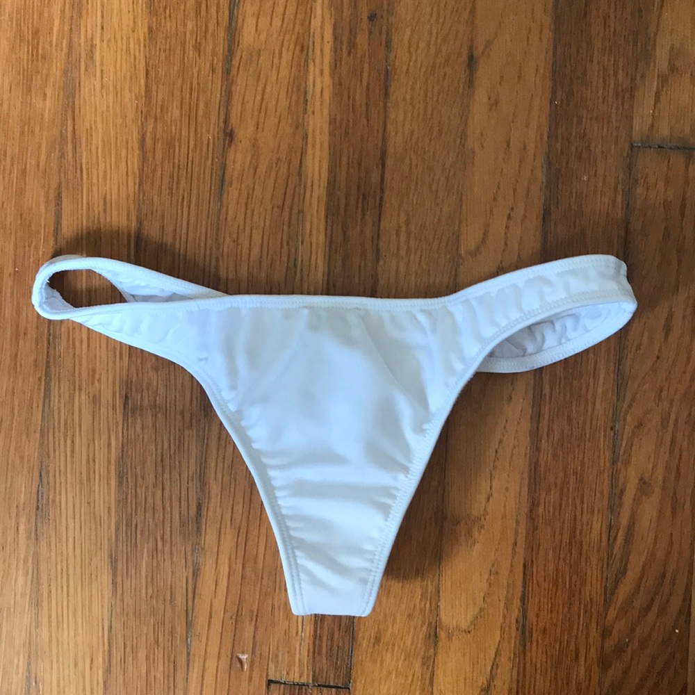 White Thong Bikini Bottom